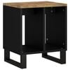 vidaXL Side Table Natural Mango and Black