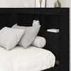vidaXL Storage Headboard with Shelf Black Oak 29.53 in Engineered Wood