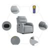 vidaXL Stand Up Massage Recliner Chair Light grey