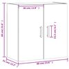 vidaXL Wall Cabinet White Engineered wood 23.6 in x 12.2 in x 23.6 in