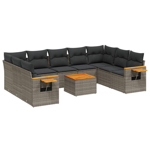 vidaXL Garden Sofa Set Grey
