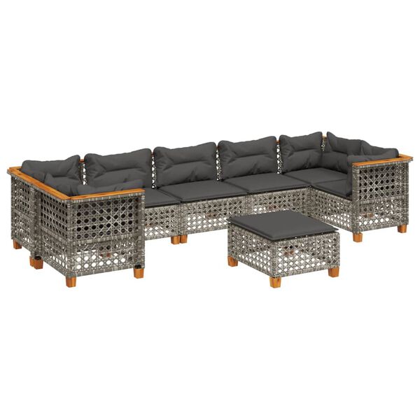 vidaXL Garden Sofa Set Grey