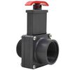 vidaXL Pool Gate Valve Black ABS Medium Pool Gate Valve Rectangular
