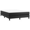 vidaXL Bed Frame Black Faux leather, plywood, engineered wood Double