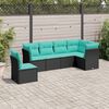 vidaXL Garden Sofa Set Black, Blue