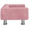vidaXL Dog Bed Pink 50x40 x 10.4 " Velvet
