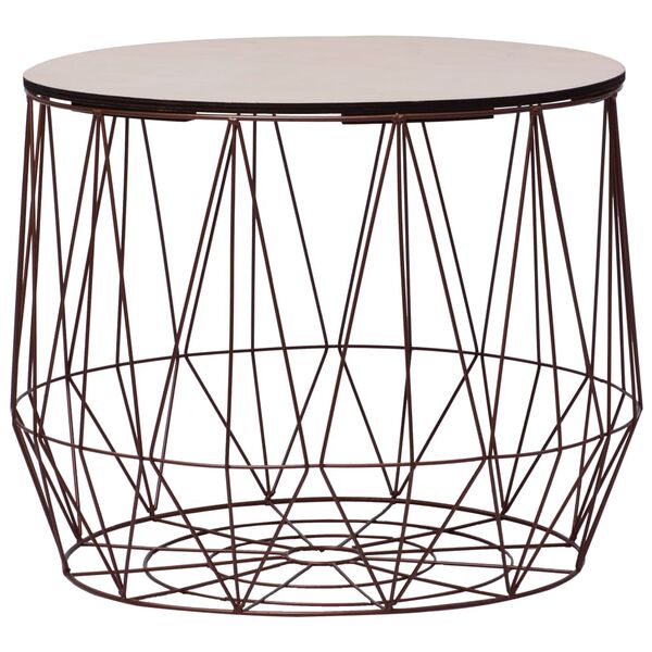 vidaXL Coffee Table Set of 2 Copper Metal Small Detachable