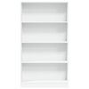 vidaXL Bookcase White Engineered Wood Bookcase Rectangular Modern