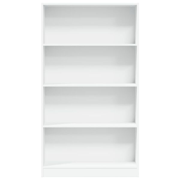vidaXL Bookcase White Engineered Wood Bookcase Rectangular Modern
