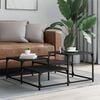 vidaXL Coffee Table Black Engineered wood, metal Medium Adjustable Feet