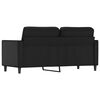 vidaXL 2-seater Sofa Black Faux leather, metal, foam Medium Durable