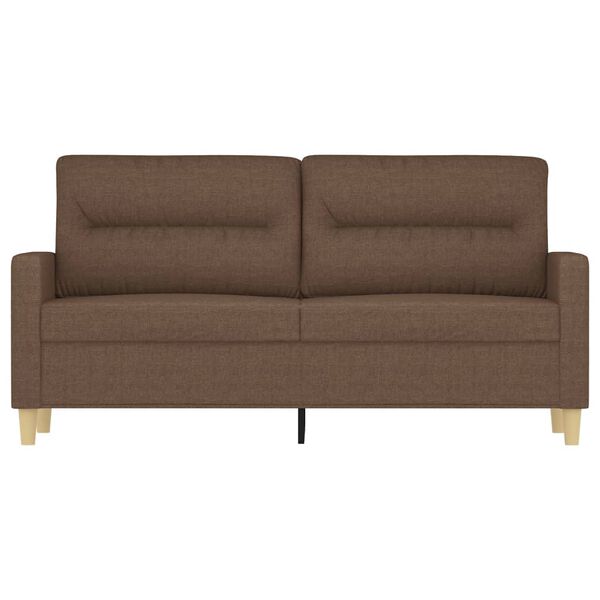 vidaXL 2-seater Sofa Brown Fabric (100% polyester), Metal, Textilene