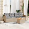 vidaXL Garden Sofa Set Mix beige, light grey