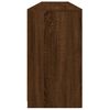 vidaXL Sideboard Brown oak Engineered wood and glass Large Sideboard