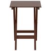 vidaXL Side Table Brown Solid Poplar wood Small Foldable