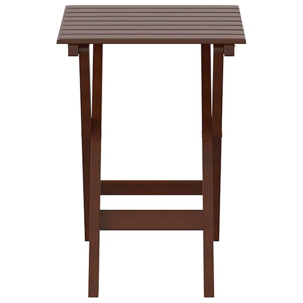 vidaXL Side Table Brown Solid Poplar wood Small Foldable