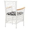 vidaXL Dining Set Natural, White, Black (Cushion)