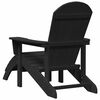 vidaXL Adirondack Chair Black 32.28 x 29.13 x 36.22 in HDPE