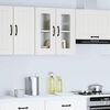 vidaXL Kitchen Wall Cabinet White Engineered Wood and Glass Standard