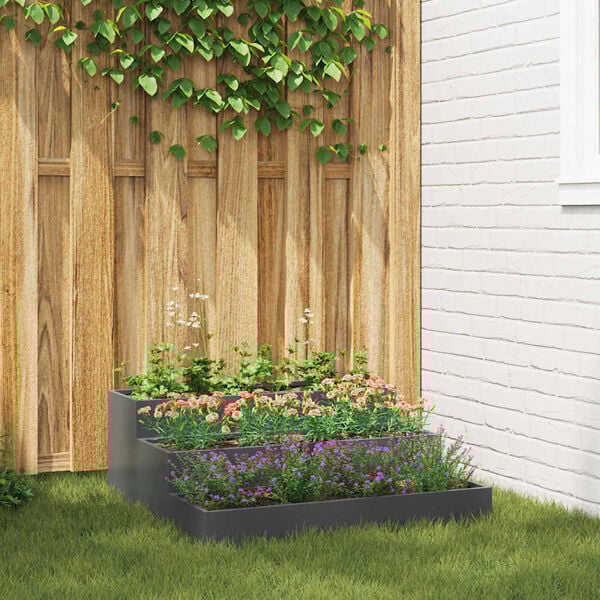 vidaXL Garden Planter Anthracite 35.43 x 35.43 x 13.78 in