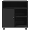 vidaXL Printer Stand with Wheels Black 23.6"x19.7"x26.4"
