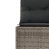 vidaXL Patio Sofa Half-Round Gray Poly Rattan PE rattan Large