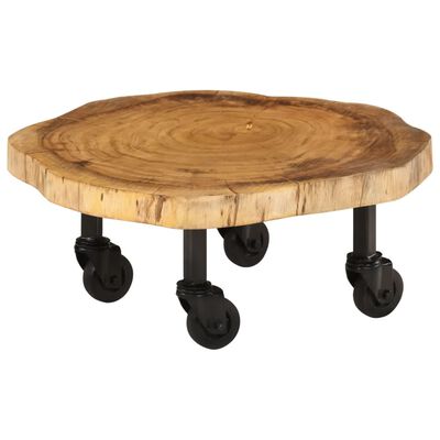 vidaXL Coffee Table 23.6"x21.7"x9.8" Solid Acacia Wood