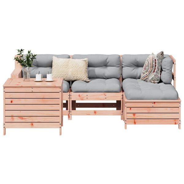 vidaXL Garden Sofa Set Rich reddish-brown Solid Douglas Fir wood
