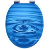 vidaXL WC Toilet Seats with Soft Close Lid 2 pcs MDF Blue Water Drop Design (2x146913)