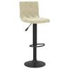 vidaXL Bar Stool Set of 2 Cream Velvet, Steel Standard Swivel