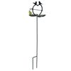 HI Bird Feeder Brown Cast iron Decorative Inlays Heart-shaped