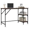 vidaXL Desk Brown oak Engineered wood, metal 47.2 in x 19.7 in x 29.5 in