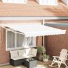 vidaXL Awning Retractable White 118.11" x 98.43" Polyester and metal