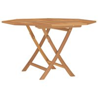 vidaXL Folding Patio Table 43.3"x43.3"x29.5" Solid Wood Teak
