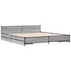 vidaXL Bed Frame Gray Sonoma Engineered wood, steel Double Bed Bed Frame