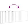 vidaXL Dog Gate Set of 2 White Poplar Wood 63 in Foldable Dog Gate