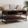 vidaXL Coffee Table Brown oak Engineered wood 35.4x19.7x17.7 in