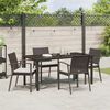 vidaXL Garden Dining Set 5 pcs Brown Poly rattan
