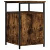 vidaXL Bedside Cabinet Smoked oak Engineered wood Adjustable Feet