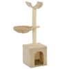 vidaXL Cat Tree Beige Particle Board 41.3 in Durable Cat Tree