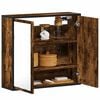 vidaXL Bathroom Mirror Cabinet Smoked Oak Engineered wood, metal