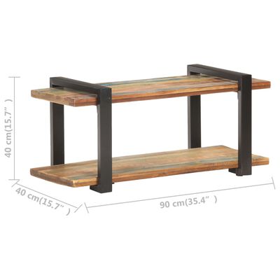 vidaXL TV Cabinet 35.4"x15.7"x15.7" Solid Reclaimed Wood