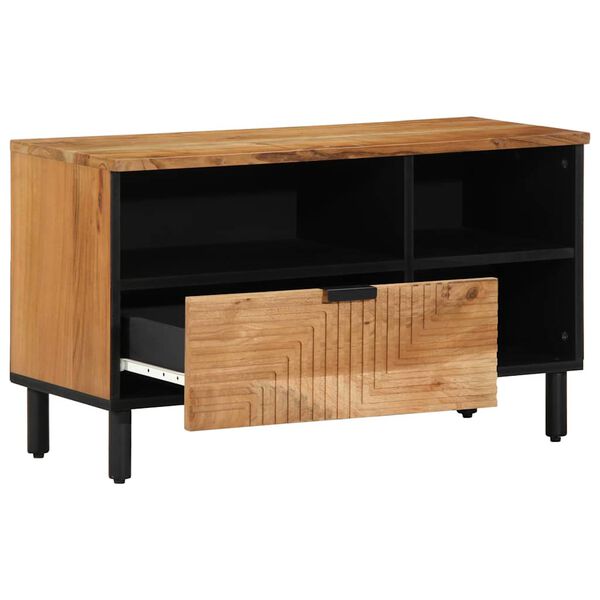 vidaXL TV Units with Drawer Solid Acacia Wood Engineered wood