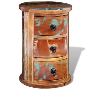 vidaXL Storage Cabinet Multicolored Reclaimed solid wood, Iron Small