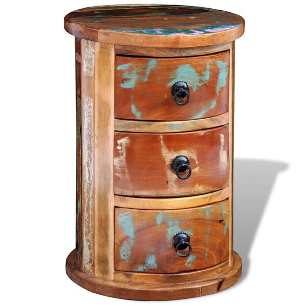 vidaXL Storage Cabinet Multicolored Reclaimed solid wood, Iron Small