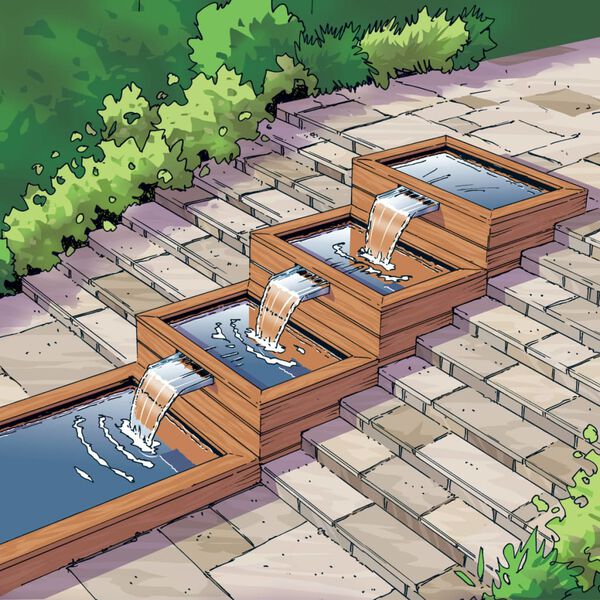 Ubbink Pond Waterfall Silver 304 Stainless Steel 11.8 in