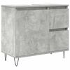 vidaXL Bathroom Furniture Set Concrete Grey Engineered Wood, Iron