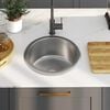 vidaXL Kitchen Sink with Strainer Stainless Steel