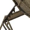 vidaXL Patio Sun Lounger Gray Poly Rattan Standard Size