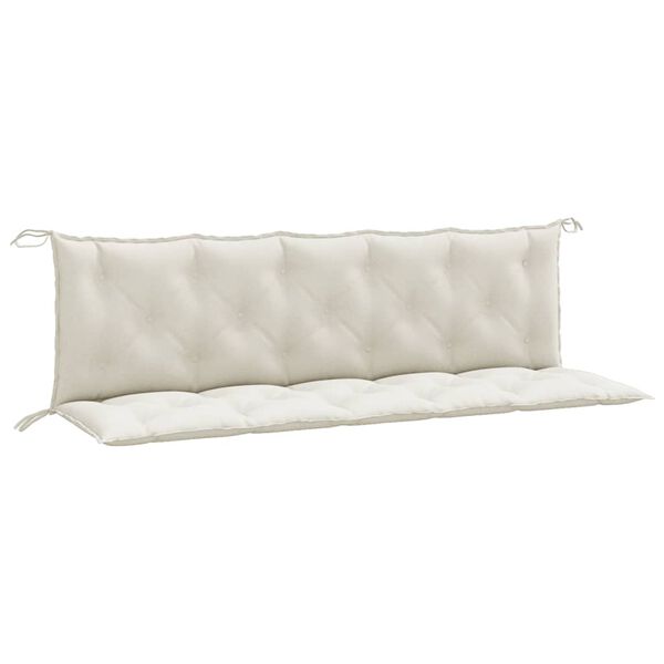 vidaXL Garden Bench Cushion Melange cream 100% polyester 70.9 x 19.7 in